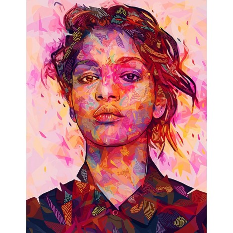 Colorful Portrait by Leonid Afremov