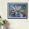White & Pink Flowers DIY Painting