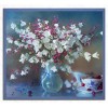 White & Pink Flowers DIY Painting