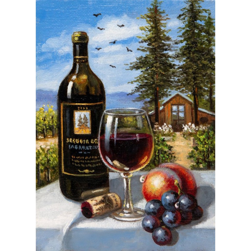 Wine Bottle & Gl...