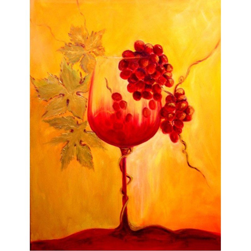Wine Glass & Red Gra...