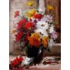 Red, Yellow & White Flowers in a Vase