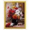 Red, Yellow & White Flowers in a Vase