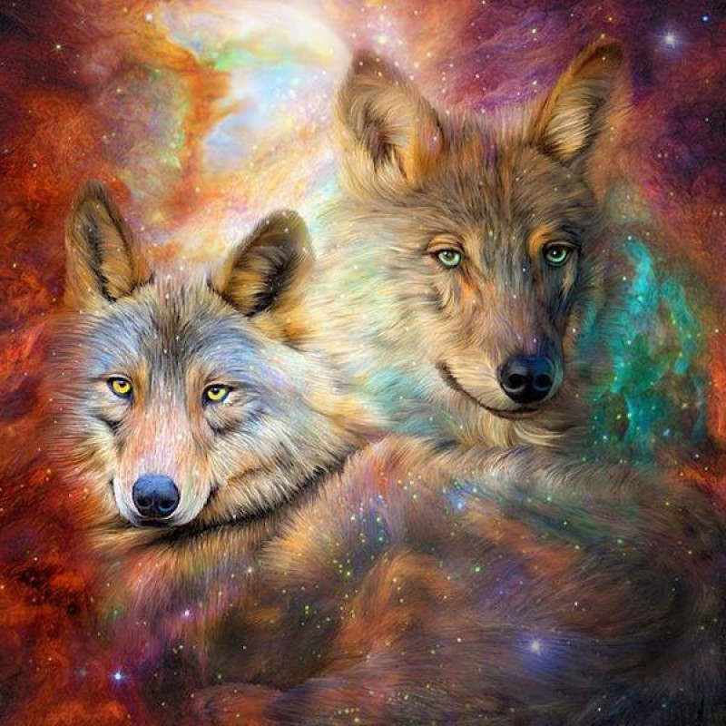 Wolf & Galaxy Art Pa...