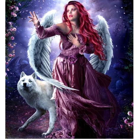Wolf & Angel Paint by Diamonds