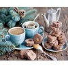 winter coffee with dessert