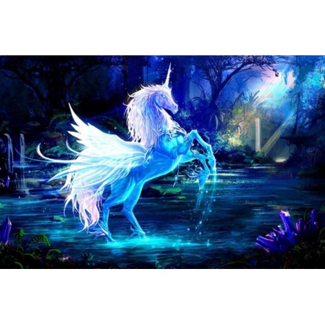 Winged Unicorn Fantasy Diamond Painting