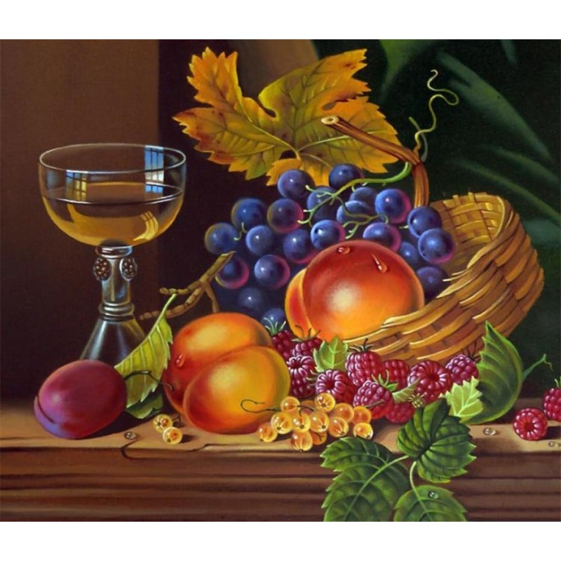 Wine Glass & Fruits ...