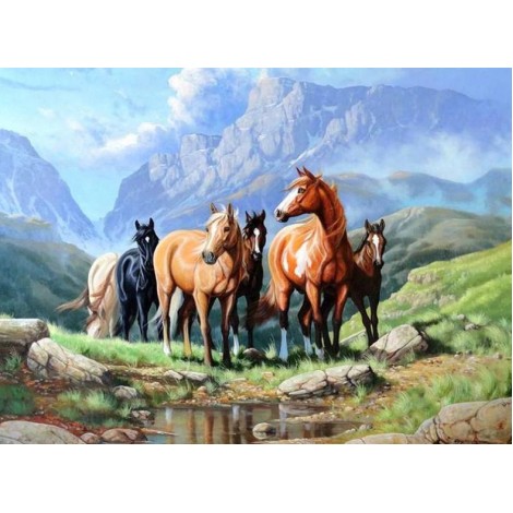 Wild Horses - Paint by Diamonds