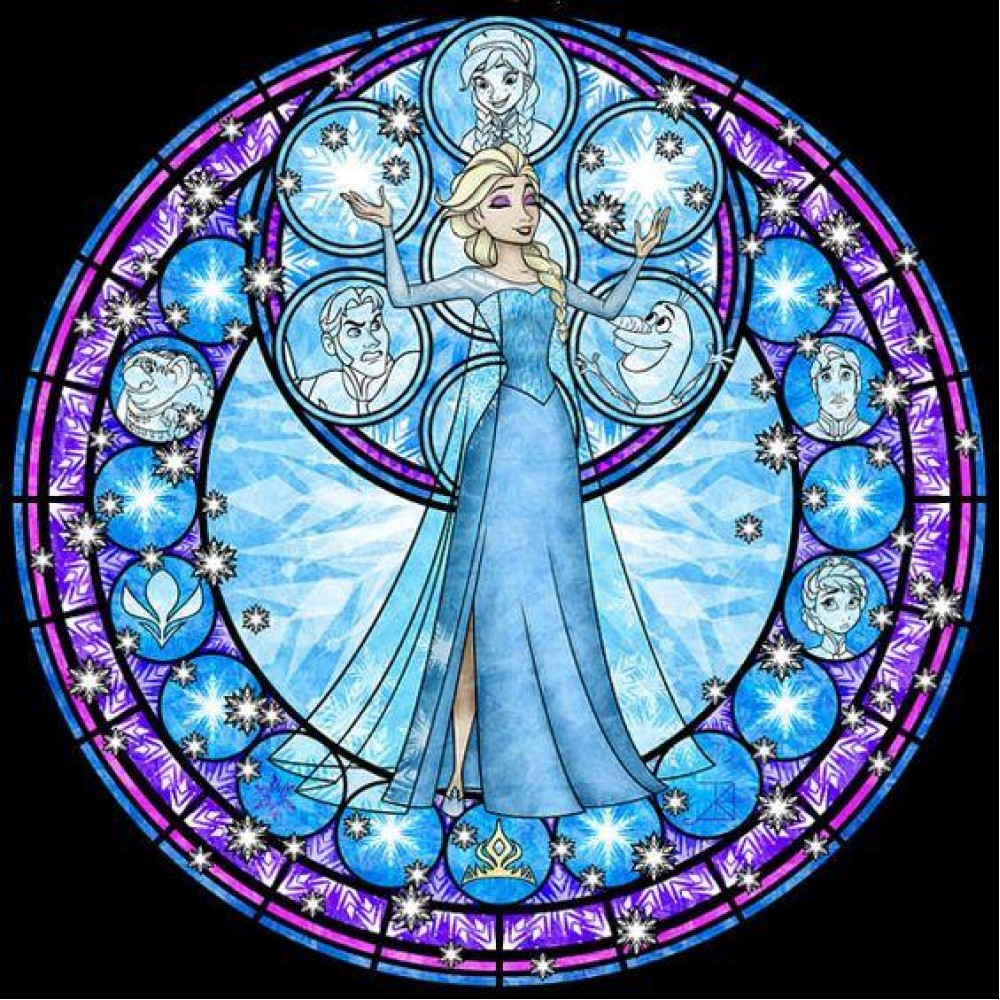 Enchanting Princess Stained Glass Diamond Painting Kit – Heartful Diamonds
