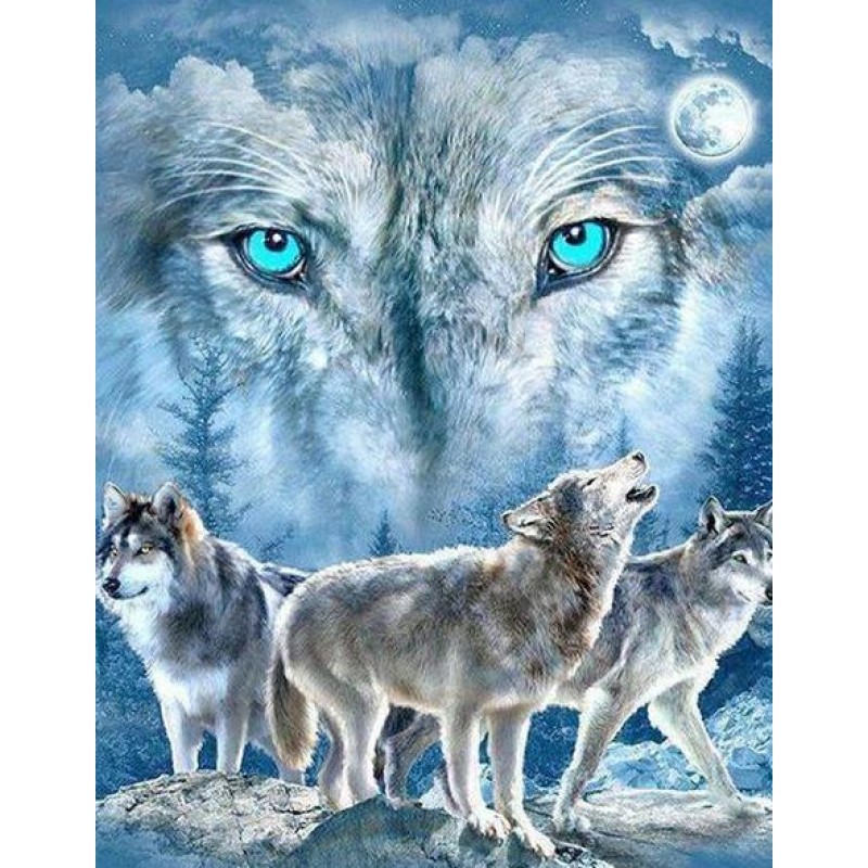Howling White Wolves