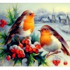 Sparrows & Winter Painting