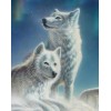White Wolves Pair Diamond Painting