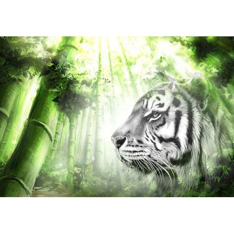 White Tiger & Green Forest
