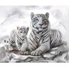 White Tiger & Cub Painting