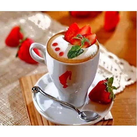 Coffee Cup & Strawberries
