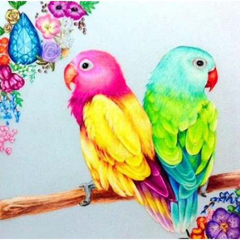 Parrots Pair Painting Kit