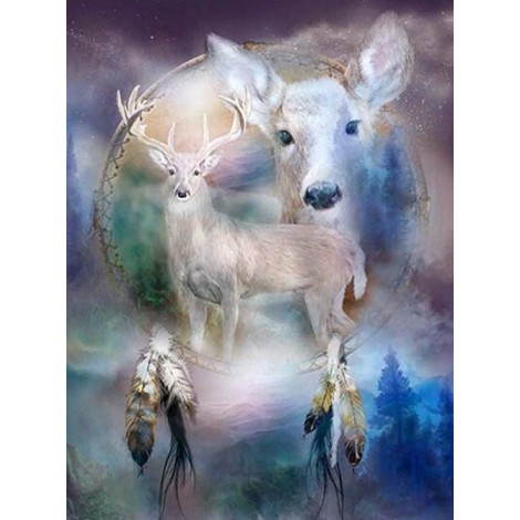 White Deer Dream Catcher