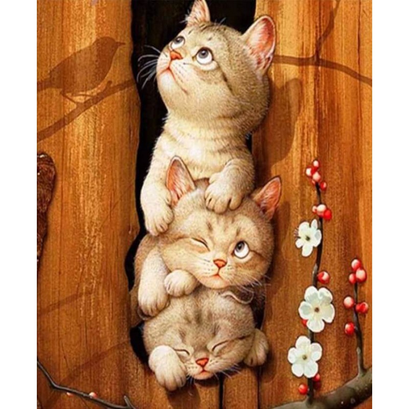 Triplets Cats Painti...