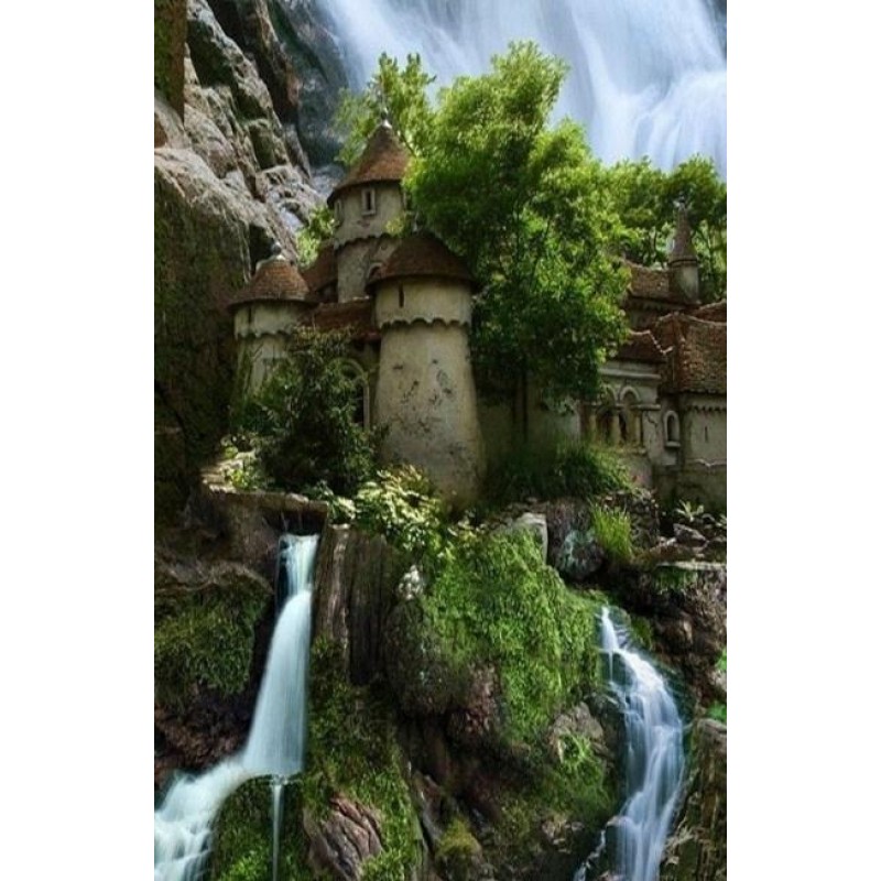 Waterfall & Castle i...