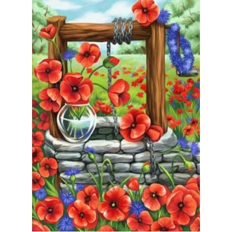 Water Well & Flowers