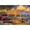 Vintage Car & Suspension Bridge
