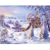 Village under Snow - Diamond Painting Kit