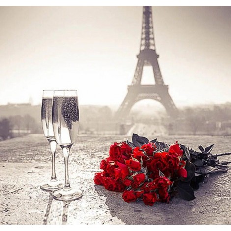 Roses & Eiffel Tower View