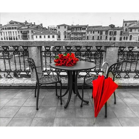 Roses & Umbrella DIY Painting