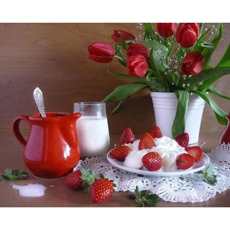 Strawberries, Milk &...
