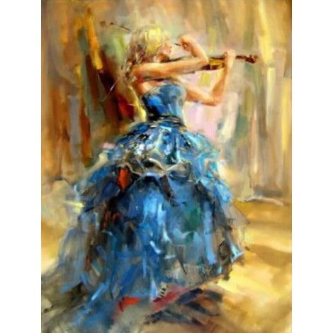 Girl Playing Violin & Dancing