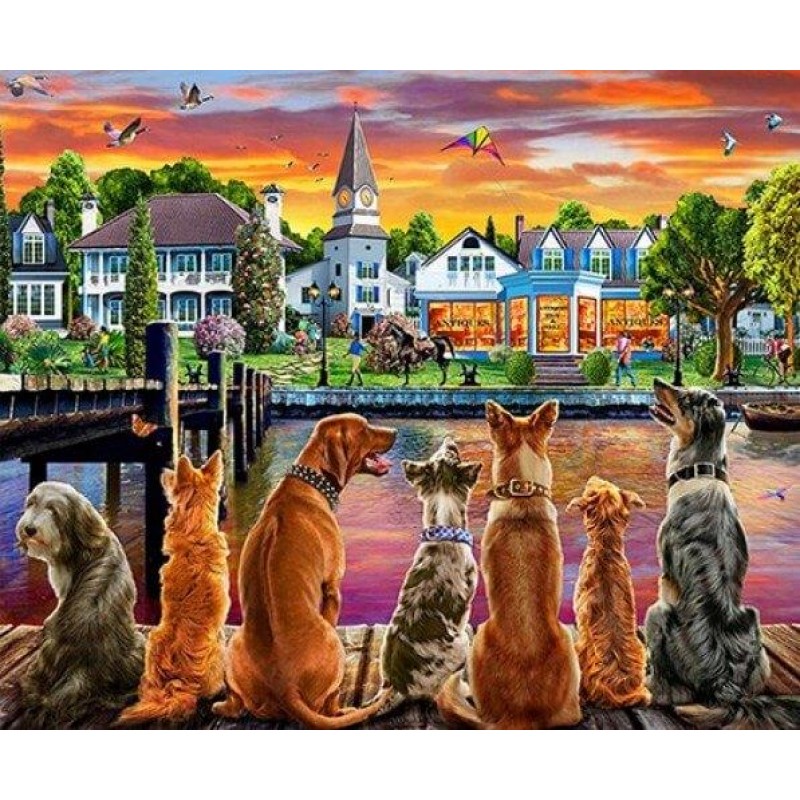Group of Dogs Beside...