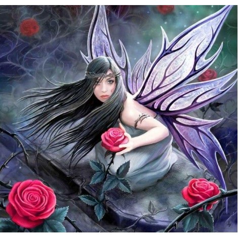 Fairy Picking up Roses