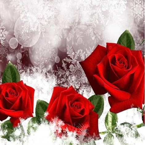 Three Red Roses Diamond Painting