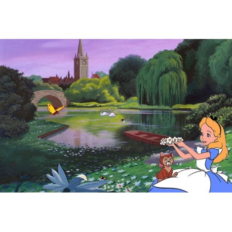 The setting of Alice in Wonderland