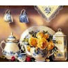Tea Set & Flowers DIY Diamond Painting