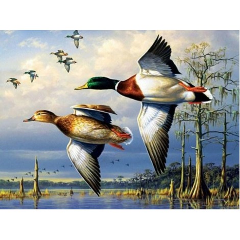 Flying Ducks - Paint with Diamonds