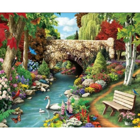 Lake & Garden - Paint by Diamonds