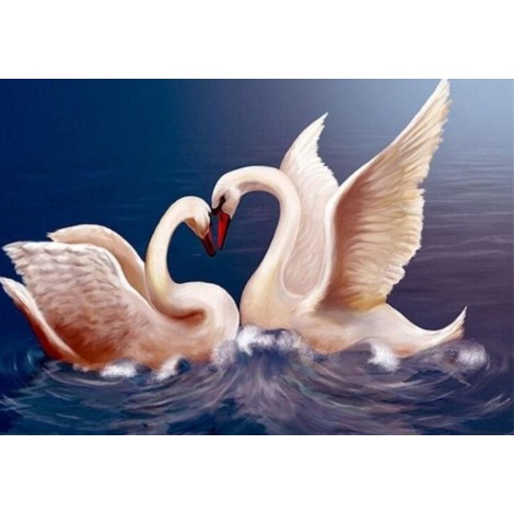 Swans Couple - Paint by Diamonds