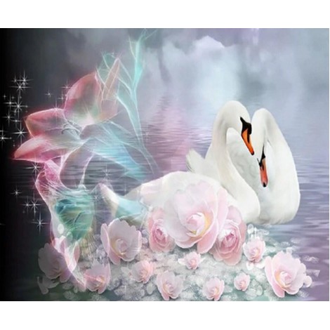 Swans & Flowers Fantasy