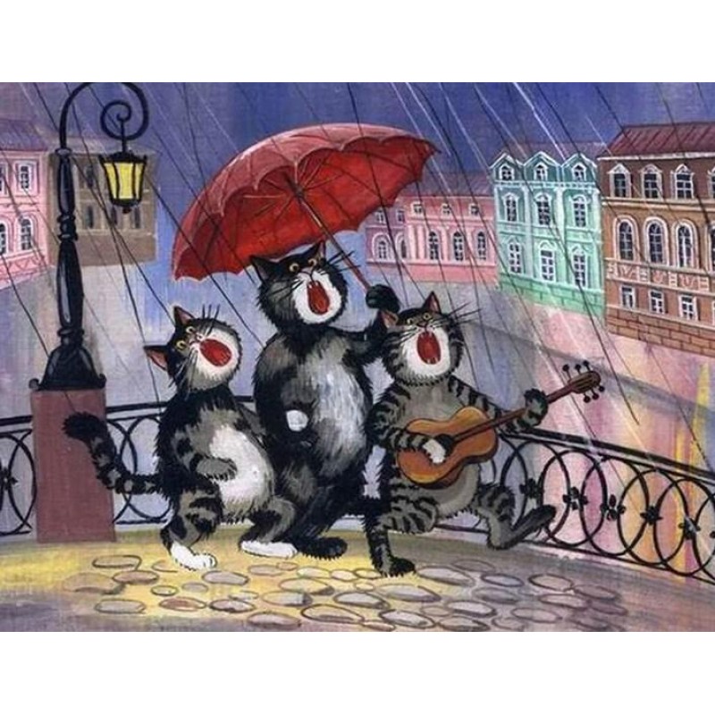 Cartoon Cats Playing...