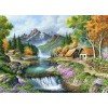 Mountain Waterfall & Beautiful Valley