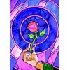 Stained Glass Rose Art DIY Diamond Painting Kit