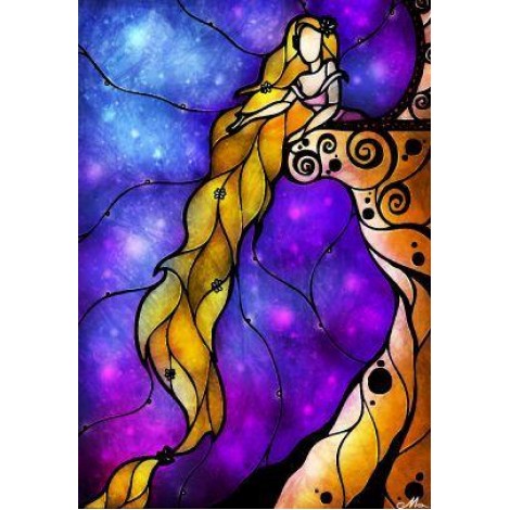 Stained Glass Disney Rapunzel - DIY Painting Kit