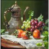 Persimmons & Grapes Still Life Painting