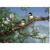 Sparrows on Tree - Diamond Painting Kit