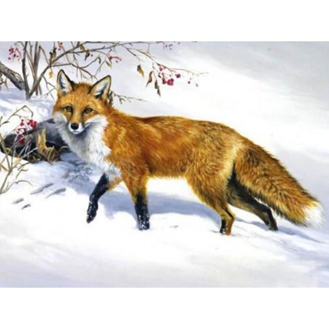 Snow Fox Diamond Painting Kit