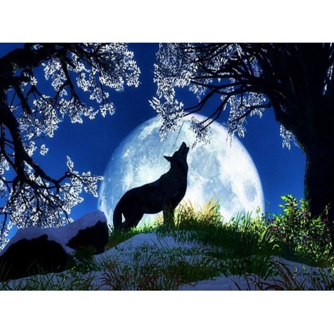Full Moon & Howling Wolf