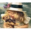 Little Girl with Teddy Bear