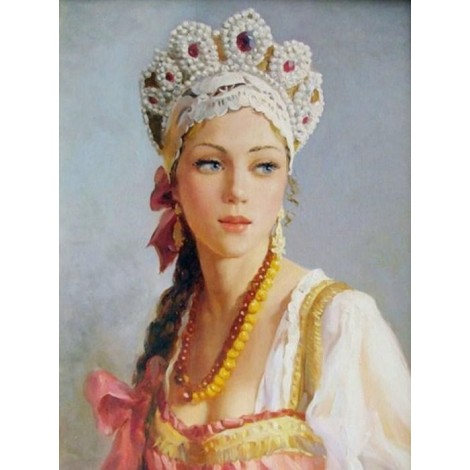 Russian Woman Diamond Painting Kit